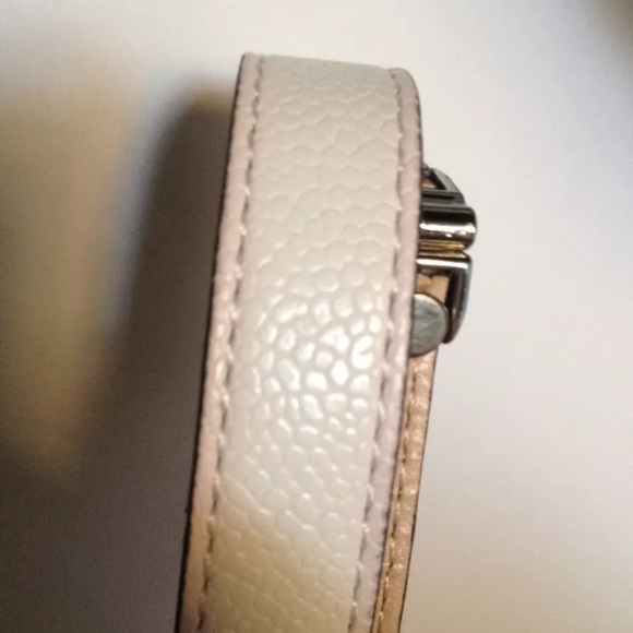 BCBG WAIST BELT SILVER WHITE STUDDED SKINNY - Picture 3 of 3